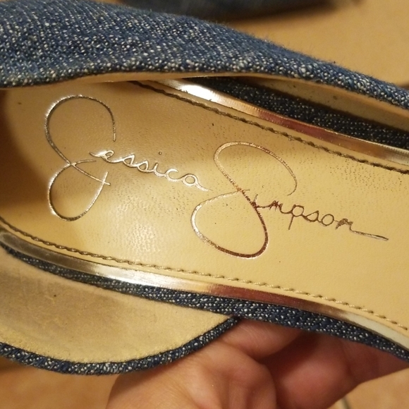 JESSICA SIMPSON - denim heels - Picture 2 of 6